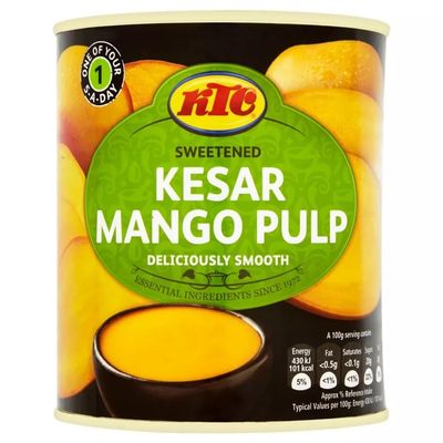 KTC Kesar Mango Pulp Tin 850g (Pack of 1)