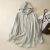 Winter Jackets for Women UK Hood Sequin Tops UK Cardigans rain Coat Plus Size Women Ladies White Cardigan Stretchy Blouses for Sweater Jacket Solid Striped Blouse Women's Oversized view 3
