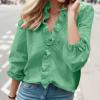 Womens Turtle Neck Jumper Jacket for Women Autumn Cardigan Sweaters Scoop Neck t Shirts for Women Women's Jumpers Tops Long Sleeve Collar Sexy 3/4 Bell Sleeve Ladies Bomber Jackets Womens view 2
