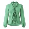 Womens Turtle Neck Jumper Jacket for Women Autumn Cardigan Sweaters Scoop Neck t Shirts for Women Women's Jumpers Tops Long Sleeve Collar Sexy 3/4 Bell Sleeve Ladies Bomber Jackets Womens view 3