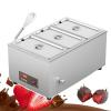WHRAOY chocolate melter(1/2 /3 Pot), Chocolate Warmer,Temperature:0~95C,Mechanical Knob Control, Overheating protection, for Ketchup, Chocolate, Cheese, Fudge, Caramel,3Pot view 1