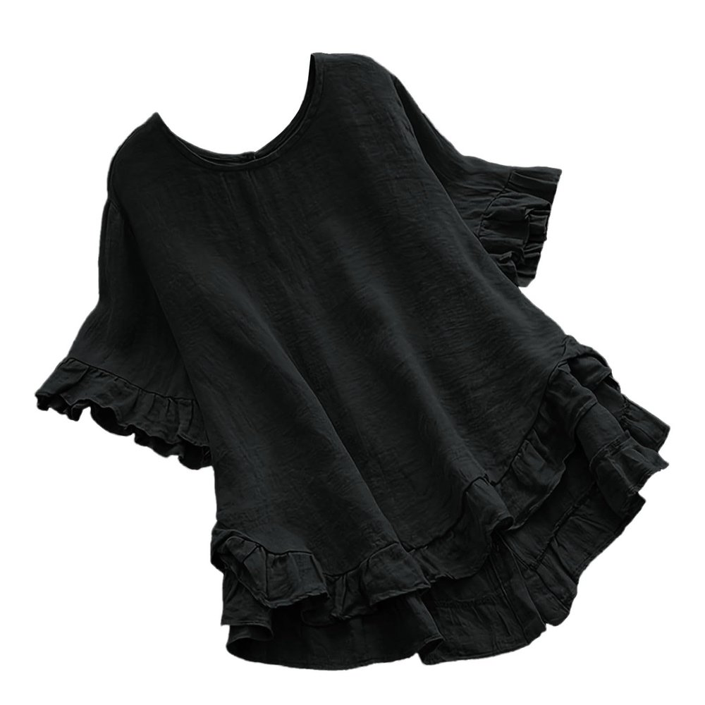 WILLBEST Cowl Neck Dress Coat Pocket Cardigans for Women UK Ballet wrap Cardigan 3/4 Short Sleeve Ribbed Knitted lace Crochet Eyelet Hooded Pullover Sweatshirt Black Sweatshirt