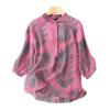 WILLBEST Womens Cotton Tops Work Jumper Mini Bodycon Blouse Dress Cowgirl Shirt Turtleneck Blouse for Women Eyelet Embroidery Flap Detail Pullover Hooded Blouses Print Floral Cropped Jumper view 3