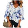 WILLBEST Ladies t Shirts Size 20 Jeans Jacket for Women Floral Textured Casual Tops for Women UK Mens Summer Jacket Women's Cotton Tree Graphic Blouses Tunic Tops Lined Women's Summer Dress Ladies view 2