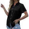 WILLBEST Green Blouse for Women UK Plain Long Sleeve Square Neck top Cotton Clothes for Women roll up Sleeve Women's Cotton Tops Sweatshirts Buttons Side Coats Sexy Outfits view 1