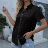 WILLBEST Green Blouse for Women UK Plain Long Sleeve Square Neck top Cotton Clothes for Women roll up Sleeve Women's Cotton Tops Sweatshirts Buttons Side Coats Sexy Outfits view 2