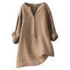 WILLBEST Ladies v Neck Tops Sweat Shirt Cream Jumper Black Cotton t Shirts for Women UK Green Blouse for Women UK Casual Summer Jumpers Skull Cropped Cardigans Snaps Button Down view 1