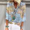Cotton Jumper Cotton t Shirt Base Layer Jumper Dress for Women UK Plus Size Ladies t Shirts Sherpa Lined Pullover Sweatshirts Funny Graphic Letter Print o-Neck Women Blouse Womens Blouses view 2