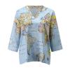 Cotton Jumper Cotton t Shirt Base Layer Jumper Dress for Women UK Plus Size Ladies t Shirts Sherpa Lined Pullover Sweatshirts Funny Graphic Letter Print o-Neck Women Blouse Womens Blouses view 3