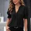 Long Sleeve Shirt Women Blouses Clothes Summer Summer Fashion 2024 Lightweight Raincoat Women Loose Oversized Plus Size Tunic Tops Tank Long Sleeve Tunic Tops for UK Knit Ribbed Linen view 3