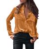 WILLBEST Cotton t Shirts for Women UK Nighties for Women Summer Clothes Summer Fashion Open Back top Compression Shirt Women's Cotton Sweatshirt high Neck Split Side Pumpkin Print Man Linen Tops view 1
