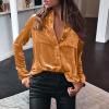 WILLBEST Cotton t Shirts for Women UK Nighties for Women Summer Clothes Summer Fashion Open Back top Compression Shirt Women's Cotton Sweatshirt high Neck Split Side Pumpkin Print Man Linen Tops view 3