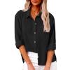 WILLBEST Tops for Women UK Plus Size Light rain Jacket Women Womens Hawaiian Shirts Buttons top Womens Oversized Jumper Trendy Jumpers and Blouses Jersey Women's Waterproof Jackets Color view 2