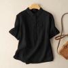 WILLBEST Casual Tops for Women UK Women's Waterproof Summer Coats Ladies Cotton Jumper Women's Checkered Shirt Summer Jumper 3/4 Cuffed Sleeve Office Work Pullover Sweatshirts Tops Shirts Loose view 3