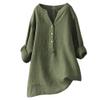 Long Sleeved top Puff Sleeves roll Neck Tops 2024 Outfits Ladies Shirts Cotton Clothes Ladies Plus Size Tops Plush Summer 2024 Funny Cotton Jumper Sheer Blouse Sexy for Women UK Zip up view 1