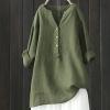 Long Sleeved top Puff Sleeves roll Neck Tops 2024 Outfits Ladies Shirts Cotton Clothes Ladies Plus Size Tops Plush Summer 2024 Funny Cotton Jumper Sheer Blouse Sexy for Women UK Zip up view 2