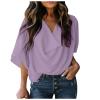 Sexy Tops for Women UK Chiffon Orange Jumper Knitted Vest Tops for Women Cardigan Blouses Print Floral Sleeveless Flannel Shirts Thermal Underwear Womens Ladies Long to wear with view 3