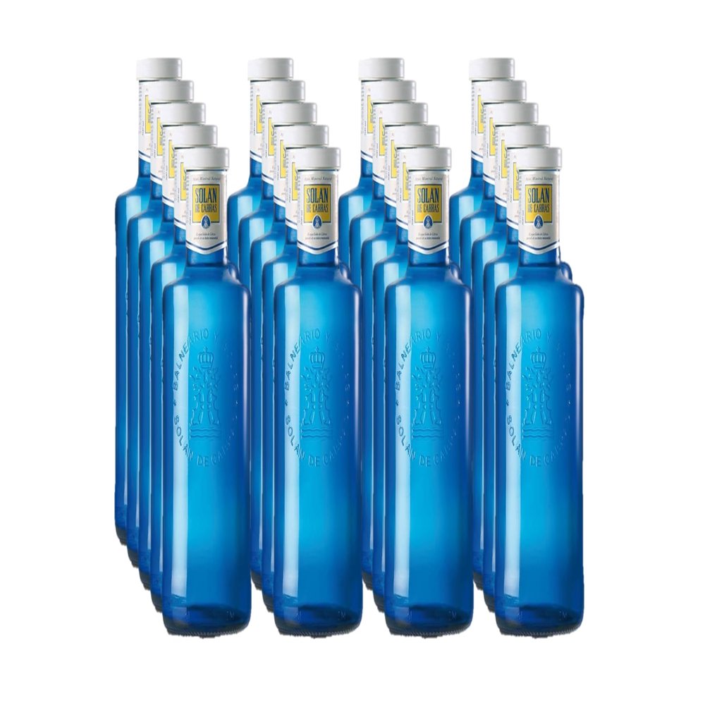Soln de Cabras Natural Mineral Water - 20 x 0.5 L - Still, Low Sodium Premium Table Water from Spain in Blue Bottle - Ideal for Home, Office & Catering
