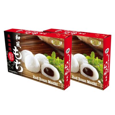Royal Family Red Bean Flavour of Japanese Style Mochi Daifuku Sweet Rice Cake Desserts Snacks 6 Pieces 210g (Pack of 2) HALAL