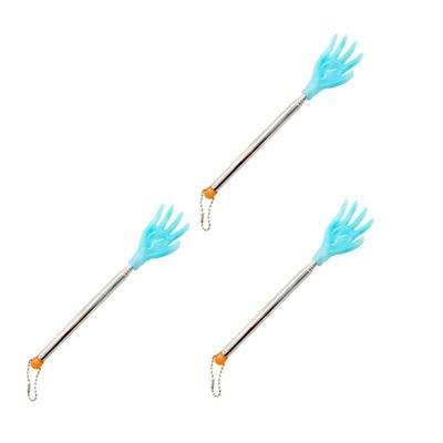 COLLBATH 3pcs Extendable Back Scratchers Telescopic Head Scratchers Foot Massagers for Back Itching Relief and Scalp Massage Tools for Home and Travel Use