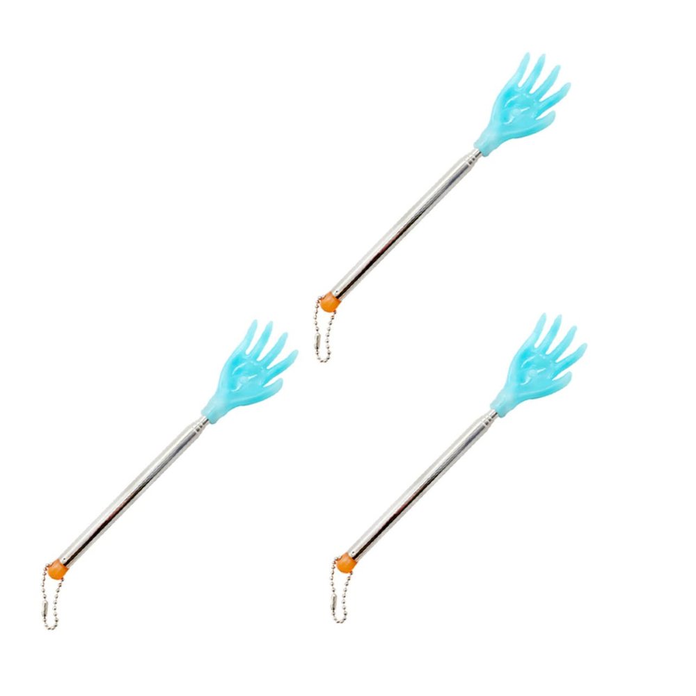 COLLBATH 3pcs Extendable Back Scratchers Telescopic Head Scratchers Foot Massagers for Back Itching Relief and Scalp Massage Tools for Home and Travel Use