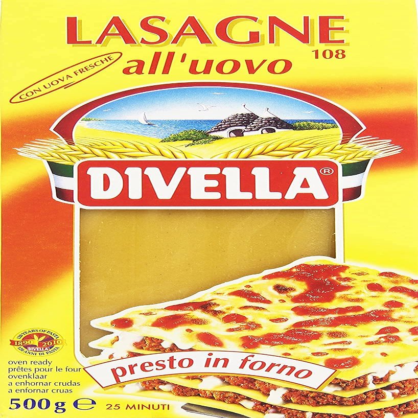 Pastificio Divella Pasta Egg Lasagne (4 x 500gr)