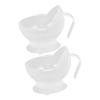 FRCOLOR Silicone Suction Bowl 2pcs Non-Slip Dining Aid for Seniors and Disabled People Adaptive Eating Bowl with Spill-Proof Base for Easy Feeding view 1