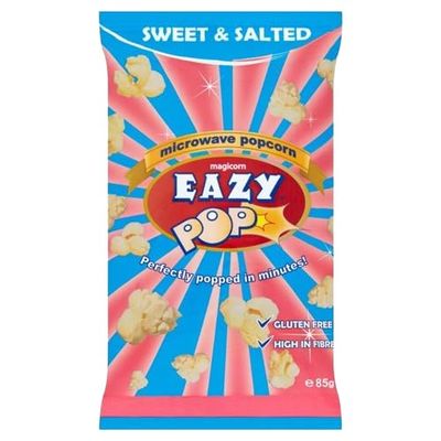 Eazypop Microwave Popcorn Magicorn 85G | Suitable for vegetarians | (Pack of 8, Sweet & Salted Flavour)