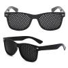 2Pcs Pinhole Glasses, Grid-Glasses for Eye Training, Vision Improvement & Relaxation, Unisex, Small Hole for Fatigue Relief (Black) view 1