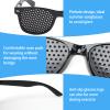 2Pcs Pinhole Glasses, Grid-Glasses for Eye Training, Vision Improvement & Relaxation, Unisex, Small Hole for Fatigue Relief (Black) view 3