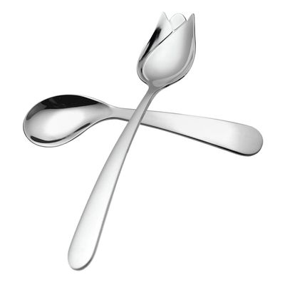 UTHCLO 2pcs Stainless Steel Adaptive Eating Utensils Lightweight Ergonomic Angled Spoon Fork for Elderly Patient Self-feeding at Bedside