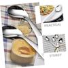 UTHCLO 2pcs Stainless Steel Adaptive Eating Utensils Lightweight Ergonomic Angled Spoon Fork for Elderly Patient Self-feeding at Bedside view 4