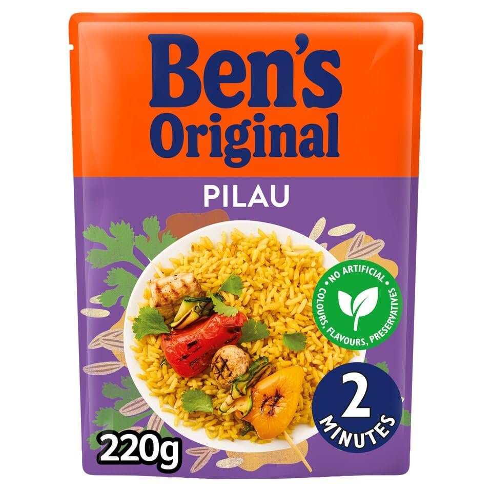 DhaBens Original Veg Pilau Rice Rth 6x220g MAS