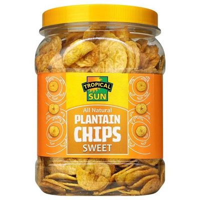 DhaTropical Sun Plantain Chips Sweet 1x450g MAS