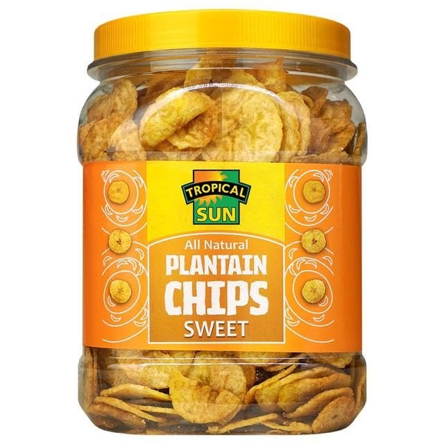 DhaTropical Sun Plantain Chips Sweet 1x450g MAS