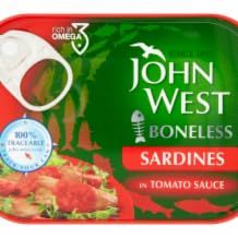 DhaJohn West Boneless Sardine Fillets in Tomato Sauce 12x95g MAS