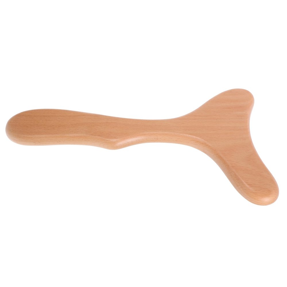 SEWOART Body Massager Gua Sha Tool Manual Scraping Massage Tool Wood Board for Muscle Relief Unique Shaped Scraper for Home Spa