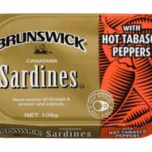 DhaBrunswick Sardines Hot Peppers 12x106g MAS