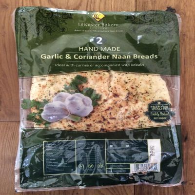DhaLeicester Garlic and Coriander Large Naan 1x2's MAS
