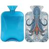 Vintage Flower Octopus Hot Water Bottle with Cover 2L Large Capacity Bottle Water Bag for Cosy Nights Relief Pain Back Neck and Shoulders view 1