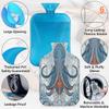 Vintage Flower Octopus Hot Water Bottle with Cover 2L Large Capacity Bottle Water Bag for Cosy Nights Relief Pain Back Neck and Shoulders view 3