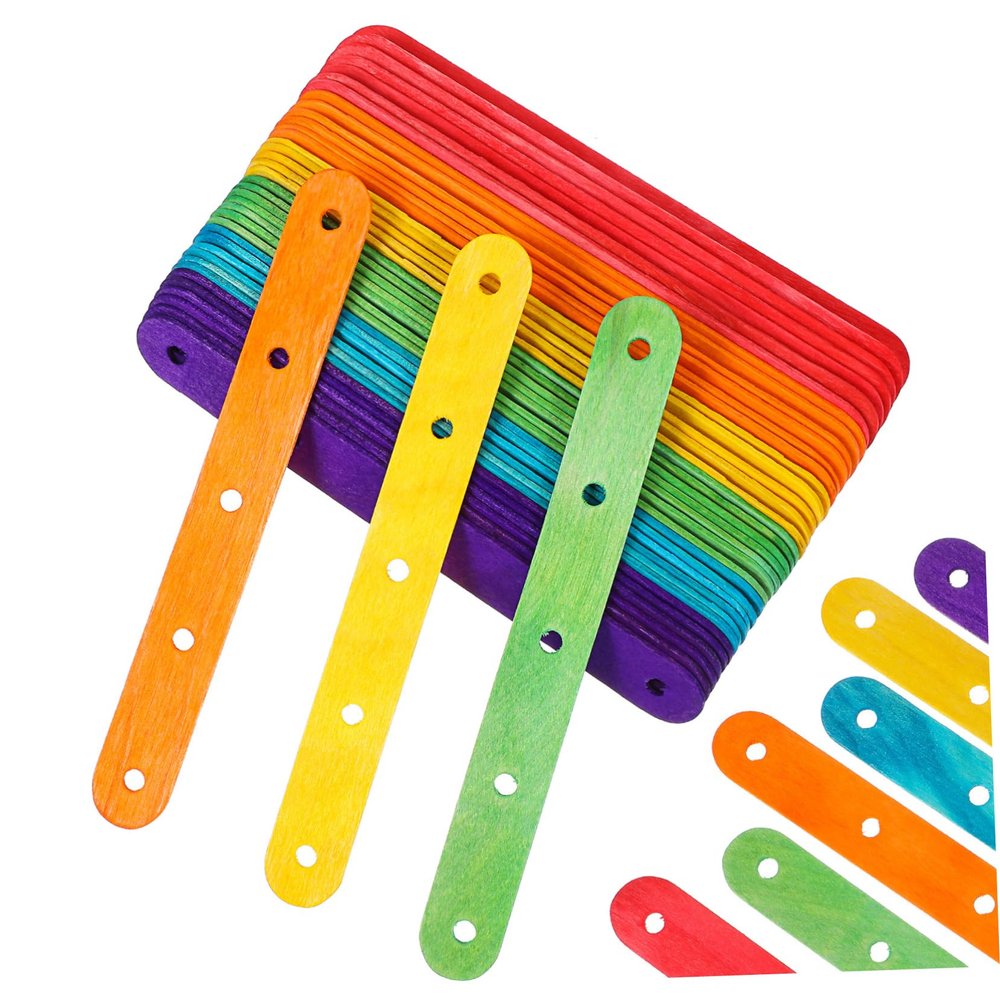 PRETYZOOM 100pcs Wood Ice Pop Sticks Cakesicle Sticks for Food Crafts Classroom Home Use Ice Cream Lollipop