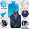 Mystery Magic Sign Hot Water Bottle with Cover 2L Large Capacity Bottle Water Bag for Cosy Nights Relief Pain Back Neck and Shoulders view 3