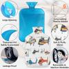 Aircraft Helicopters Pattern Hot Water Bottle with Cover 2L Large Capacity Bottle Water Bag for Cosy Nights Relief Pain Back Neck and Shoulders view 3