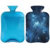 Galaxy Starry Night Hot Water Bottle with Cover 2L Large Capacity Bottle Water Bag for Cosy Nights Relief Pain Back Neck and Shoulders view 1