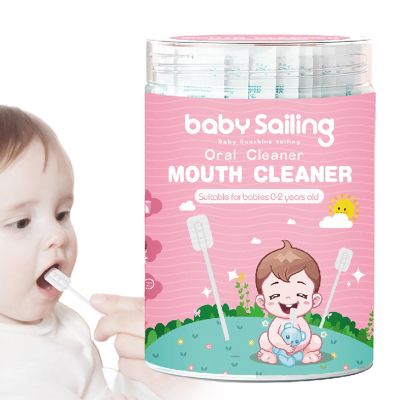 FANGZ Baby Gauze Tongue Cleaner - Tongue Cleaner Skim Gauze - Portable Oral Tongue Gauze Gum Cleaner, Flexible Toothbrush Tongue Cleaner for Baby's Tongue, Mouth and Tooth Care