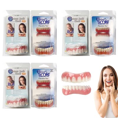 Denture Reliner Kit,3 Set Soft Denture Reline Kit,dentures, Denture Reliner Kit Snap On Soft Denture Reliner Kit for Upper and Lower Denture Soft Reline Kit for Dentures Adjustable Snap-On Dentures