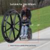 CQmuniu 1pair Wheelchair Push Rim Covers,24 inch Wheelchair Cover,Silicon Wheelchair Wheel Covers view 2