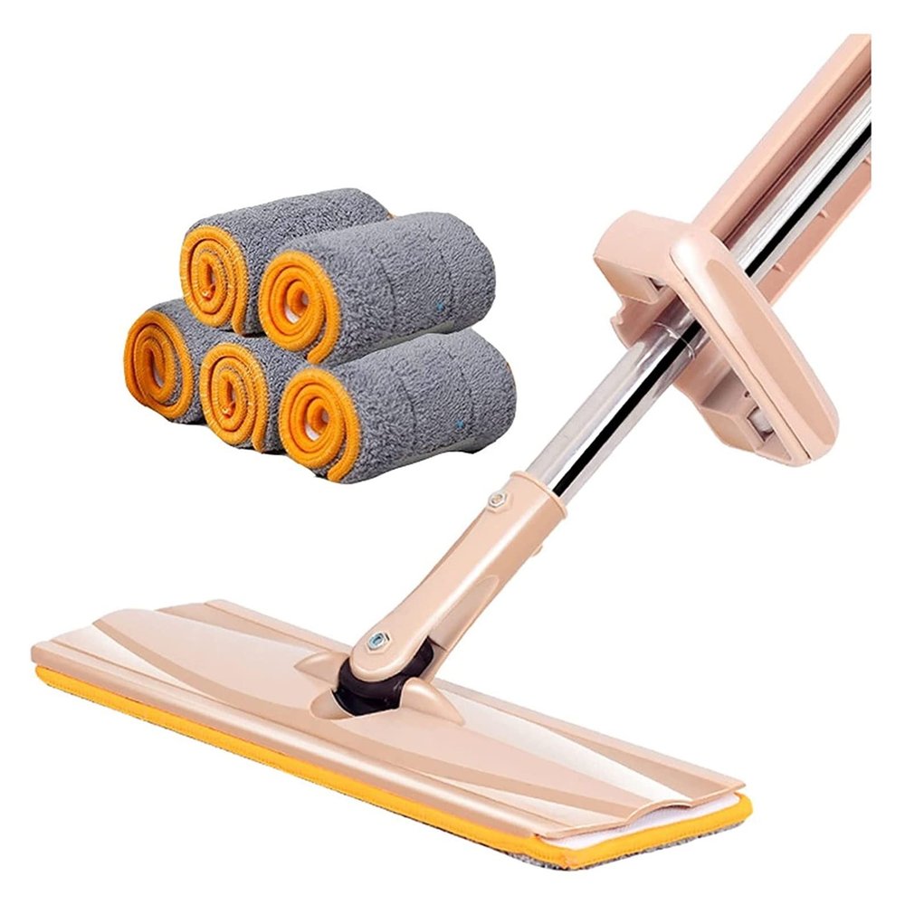 wet and dry mop Hands Free Washing Microfiber Mop Floor Cleaning, for Hardwood Laminate Tile, with Washable Wet/Dry Pads Home and Office Wet or Dry Floor Tile Cleaning cleaning mop ( Size : 5 ) To