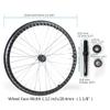 1 Pair of 22inch Inflatable Wheelchair Wheels, Replacement Parts for Wheelchair Rear Wheels, Manual Wheelchair Aluminum Alloy Tires with Bearing Axle Bar. view 3
